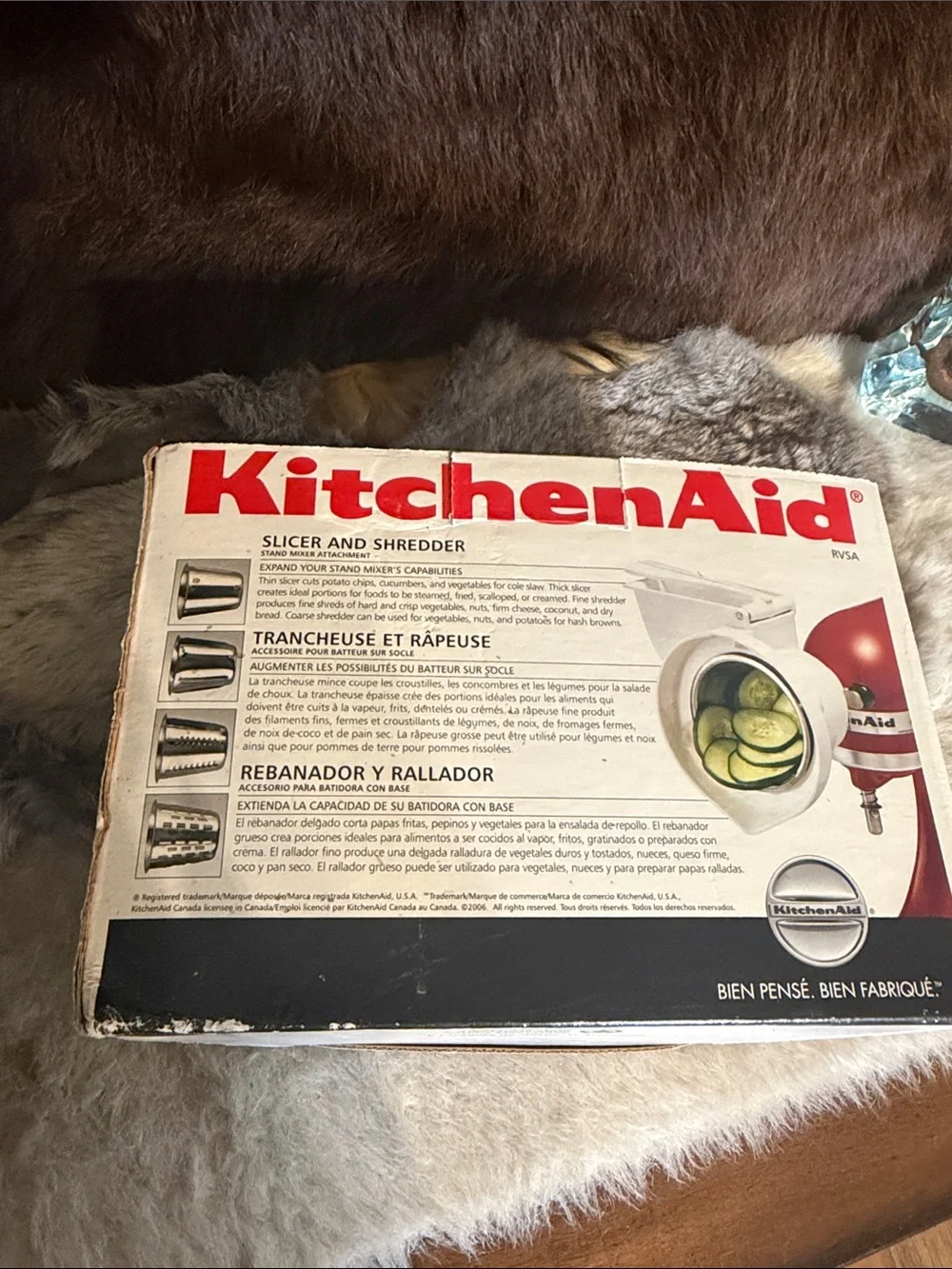 KitchenAid White and silver Slicer & Shredder Stand Mixer Attachment (BK3)